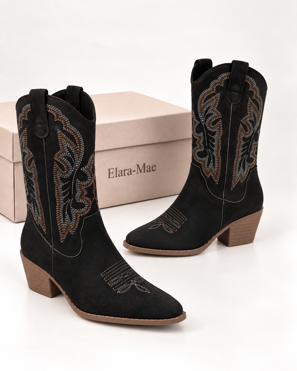 Elara-Mae™ | Blush Western Laarzen