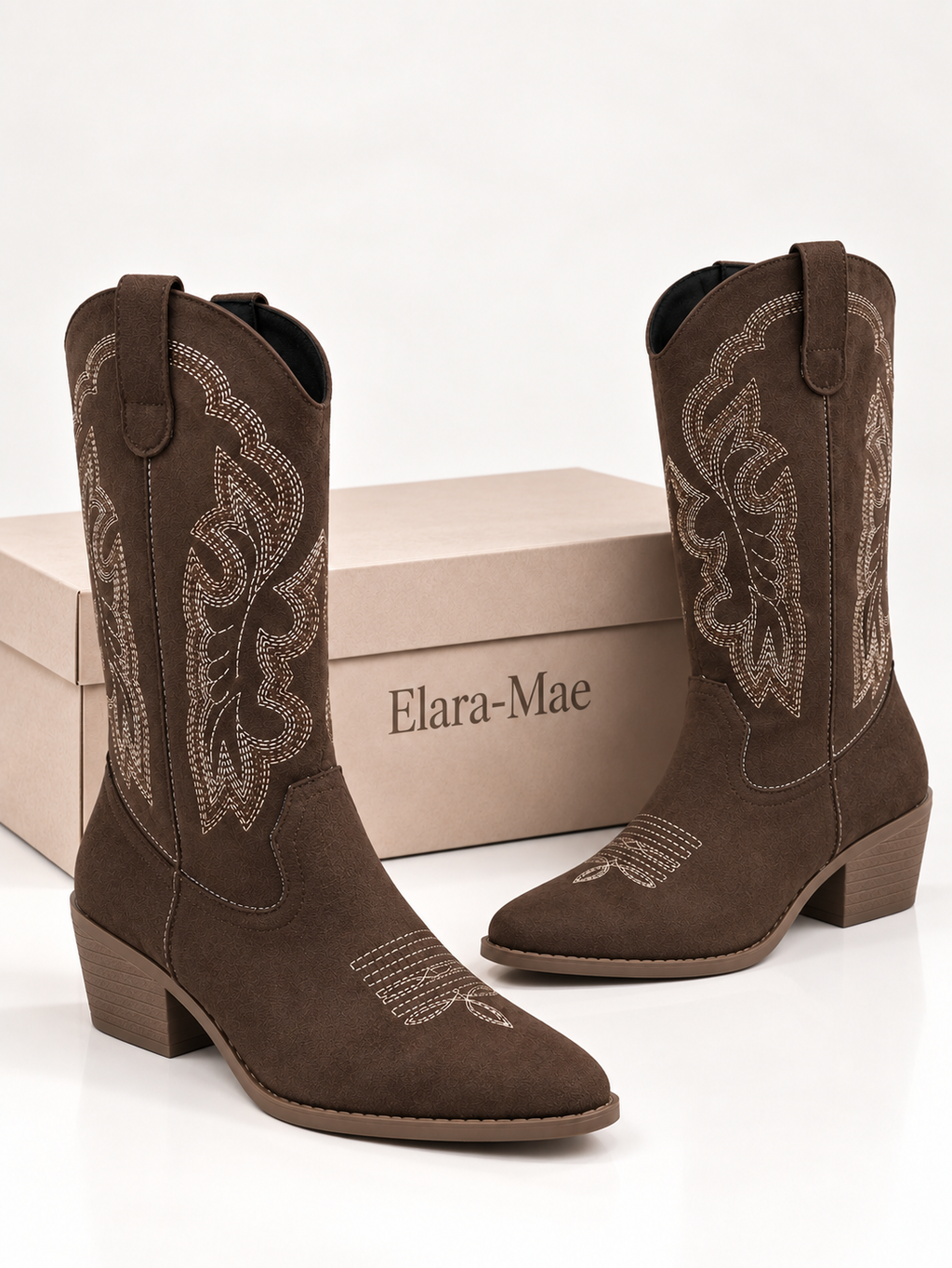 Elara-Mae™ | Blush Western Laarzen