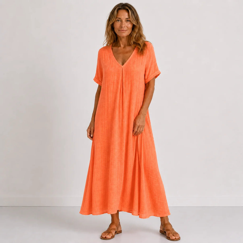 Violet™ | Soepelvallende Maxi Jurk