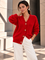 Scarlett™ | Kabelgebreid Vest met Knopen