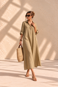 Camille™ | Linnen Blousejurk