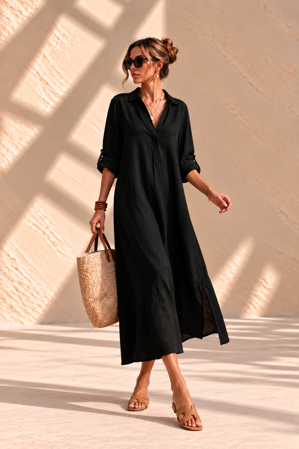 Camille™ | Linnen Blousejurk