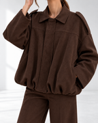 Aurelia™ | Relaxed Utility Jack in Suède-look