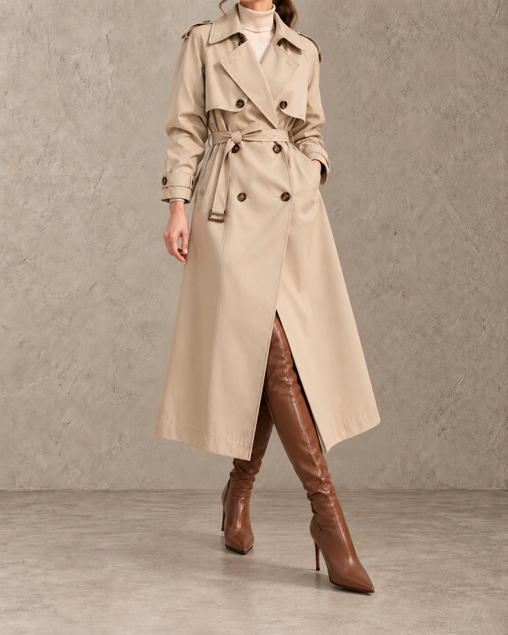 Clarisse™ | Klassieke Trenchcoat met Ceintuur
