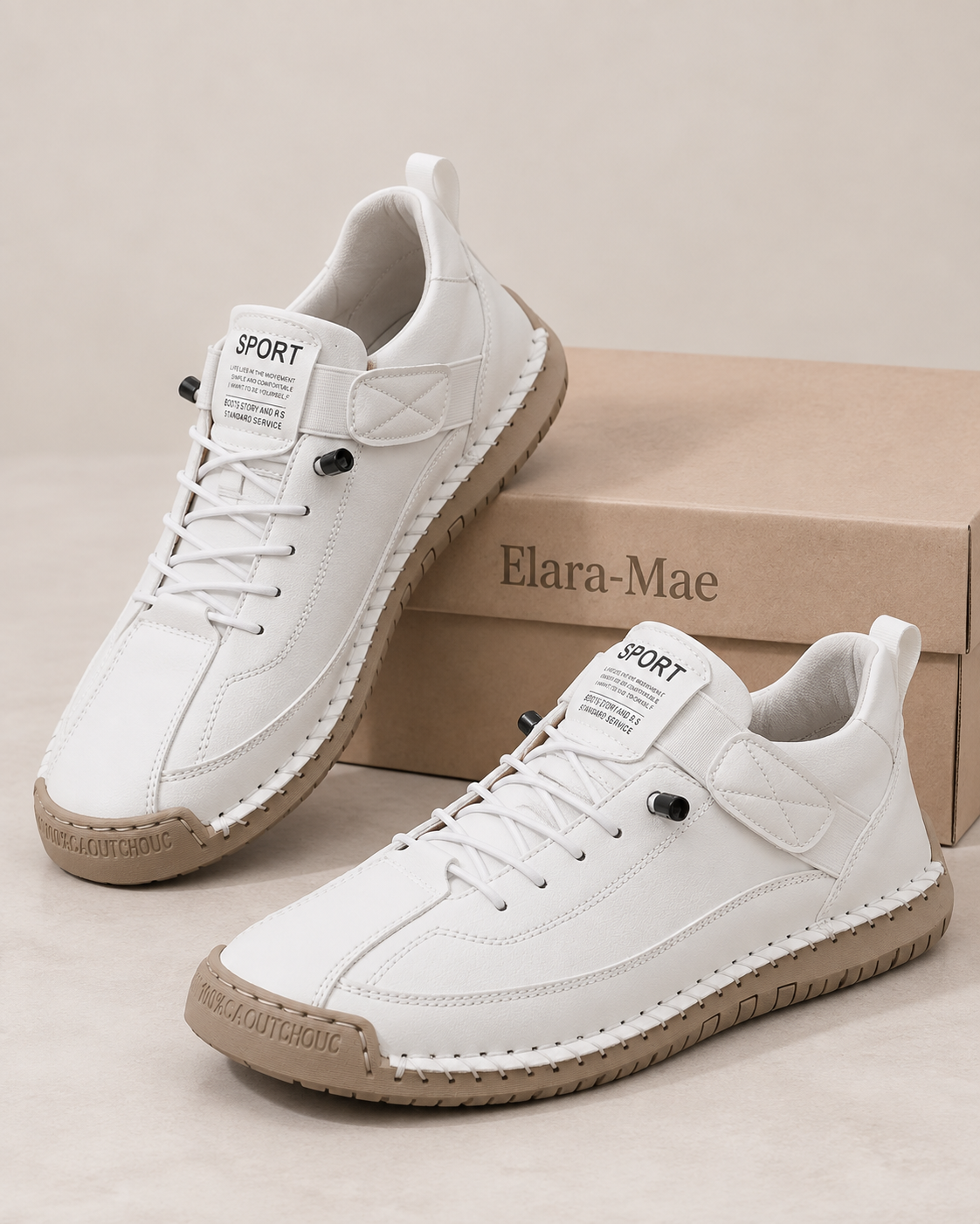 Felix™ | Handgestikte Comfort Sneakers met Bandje