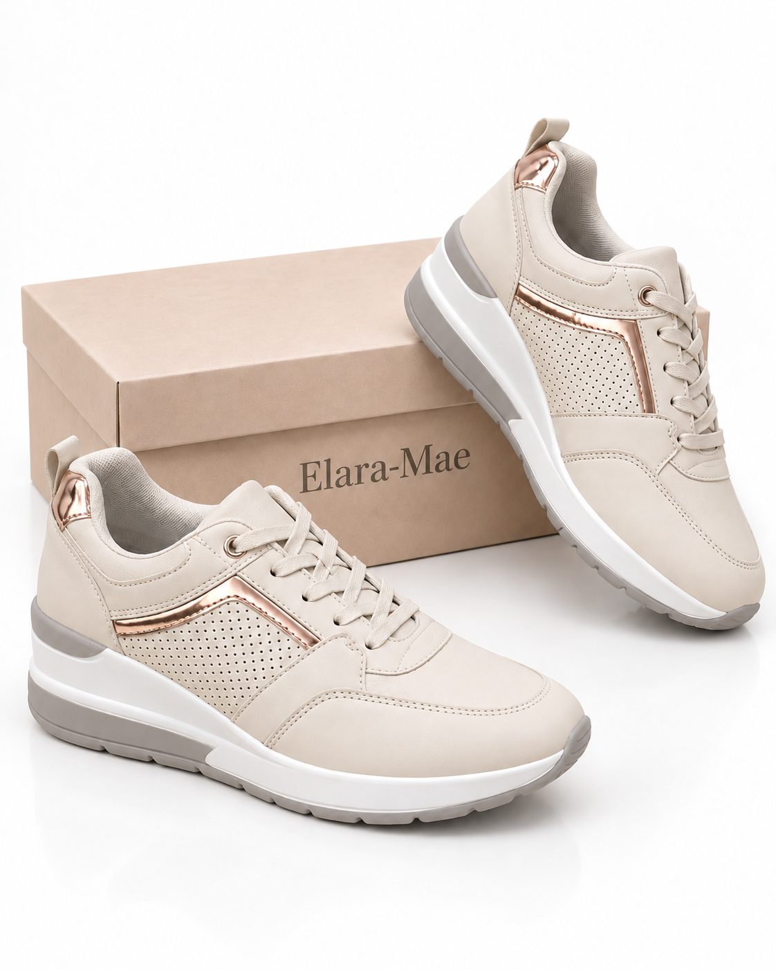Elara-Mae™ – Casual Sneakers met Sleehak en Plateau