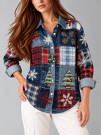 Autumn™ | Klassieke Geruite Blouse met Knopen