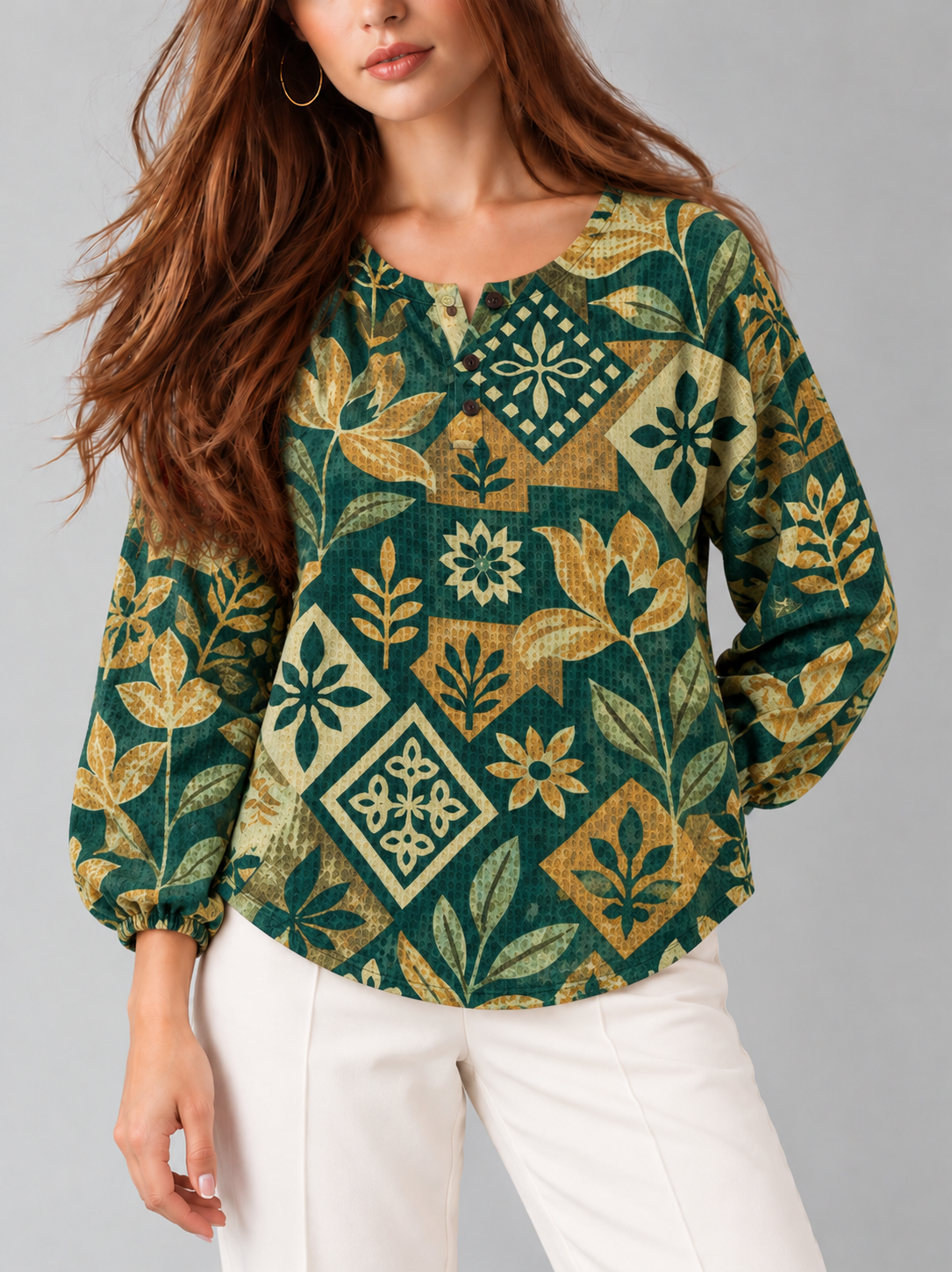 Mila™ | Blouse met Kleurrijke Abstracte Print