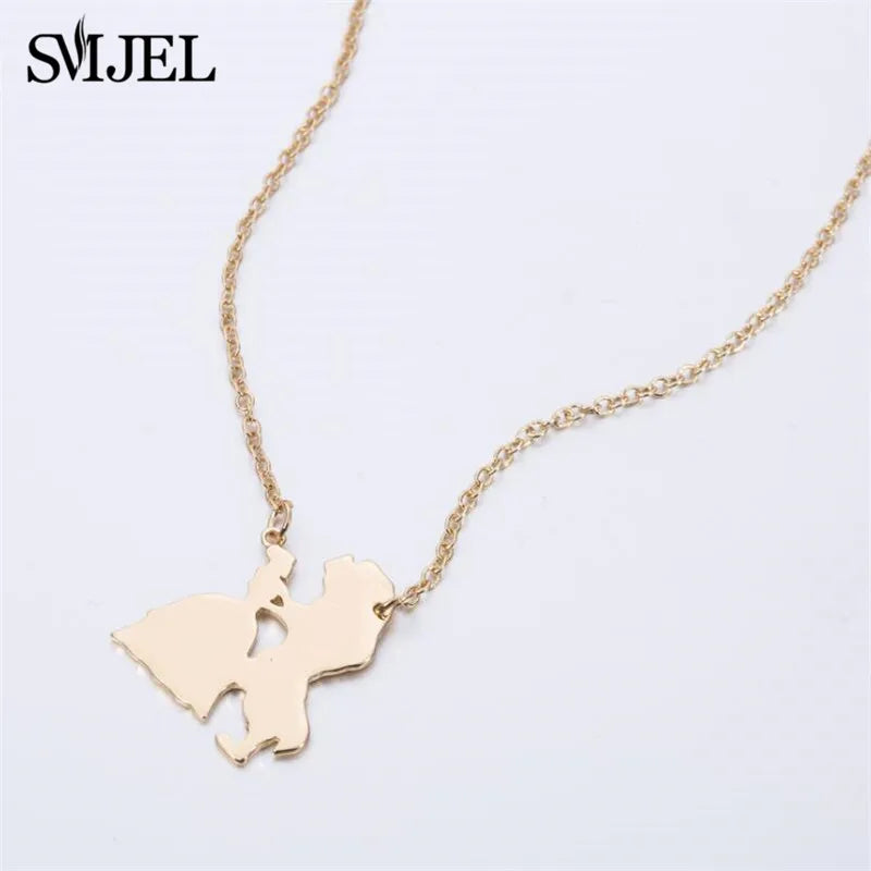Amora™ | Parent &amp; Child Silhouette Pendant Necklace