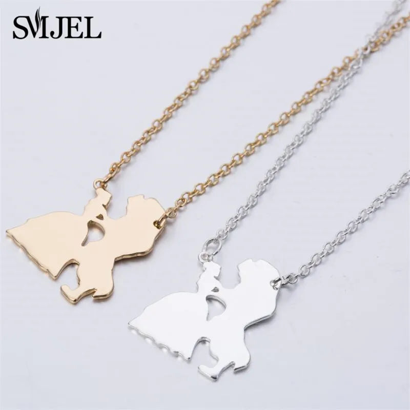 Amora™ | Parent &amp; Child Silhouette Pendant Necklace