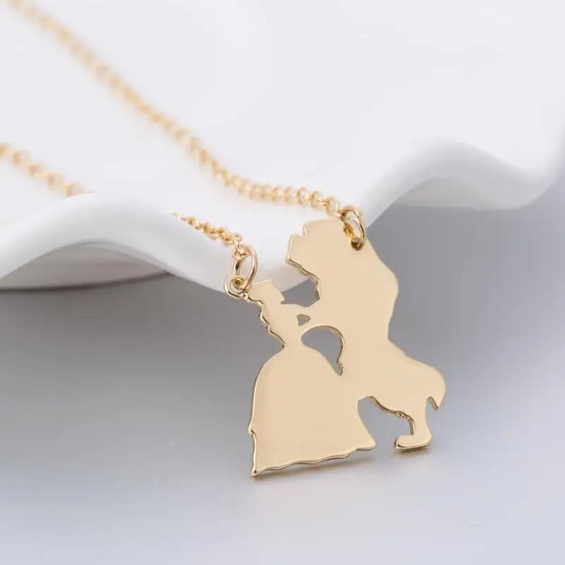 Amora™ | Parent &amp; Child Silhouette Pendant Necklace