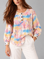 Mila™ | Blouse met Kleurrijke Abstracte Print