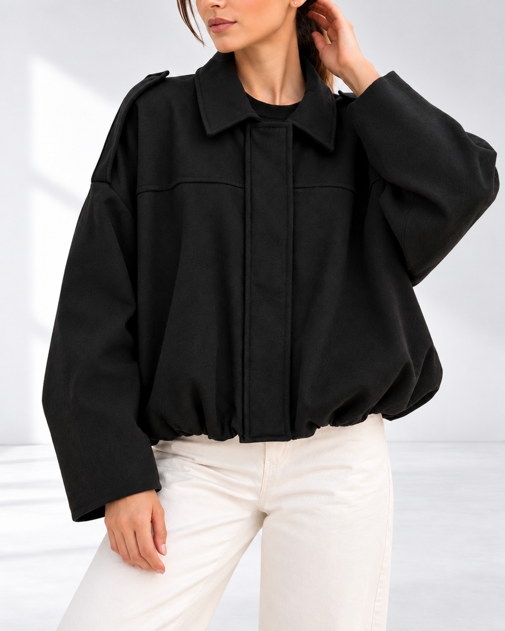 Aurelia™ | Relaxed Utility Jack in Suède-look