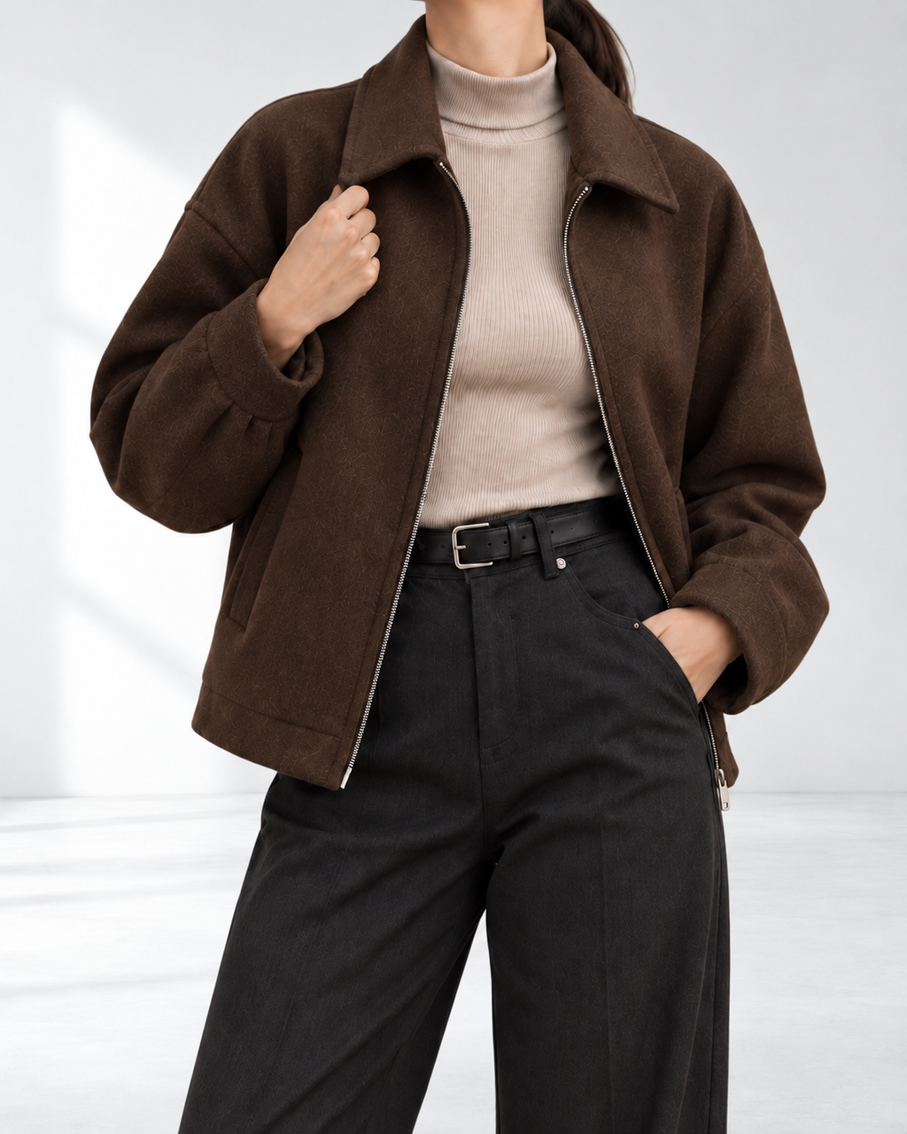 Clara™ | Minimalistisch Jack met Rits
