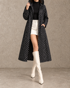Mirelle™ | Lange Jas met Capuchon en Stippen
