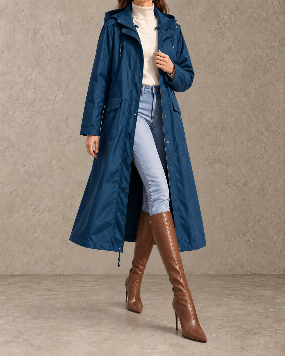 Mirelle™ | Lange Jas met Capuchon en Stippen