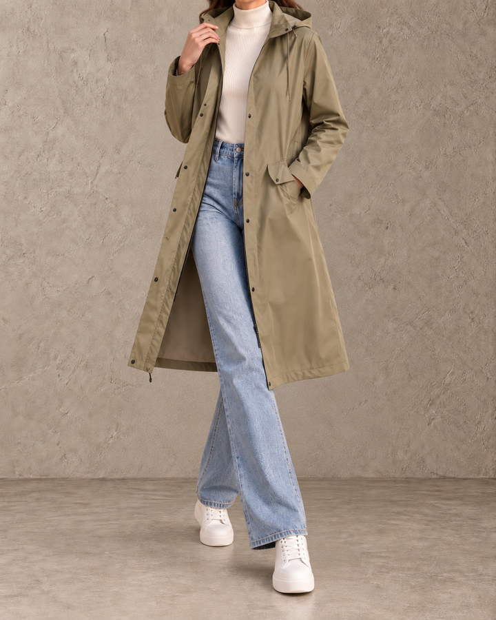 Mirelle™ | Lange Jas met Capuchon en Stippen
