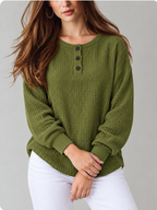 Emery™ | Wafelgebreide Henley Top