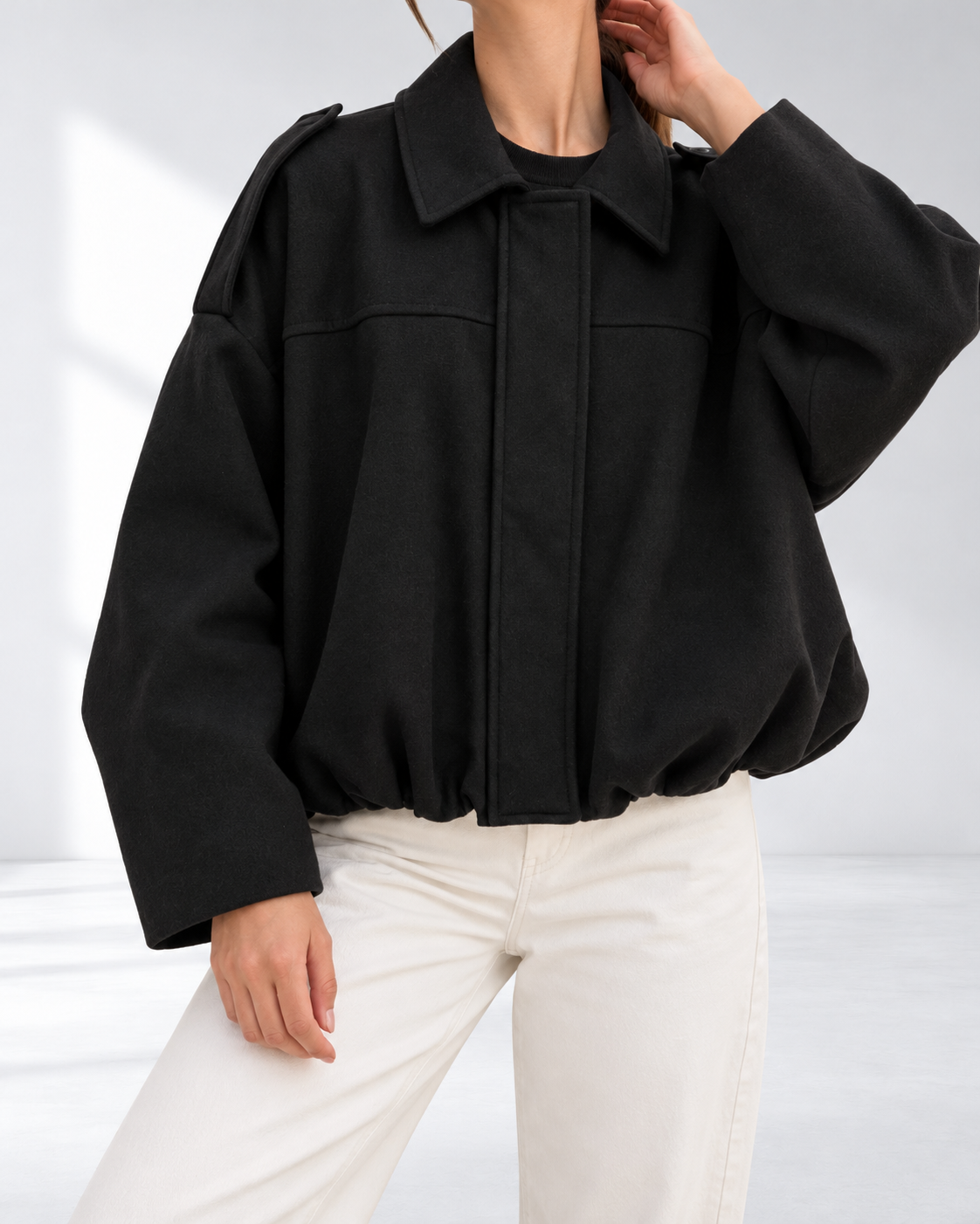 Aurelia™ | Relaxed Utility Jack in Suède-look