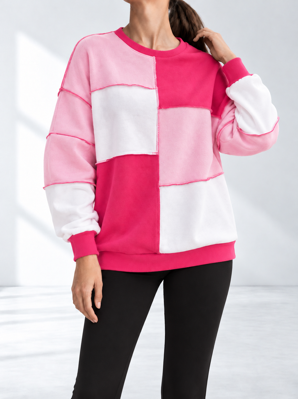 Monica™ | Colorblock Patchwork Sweater