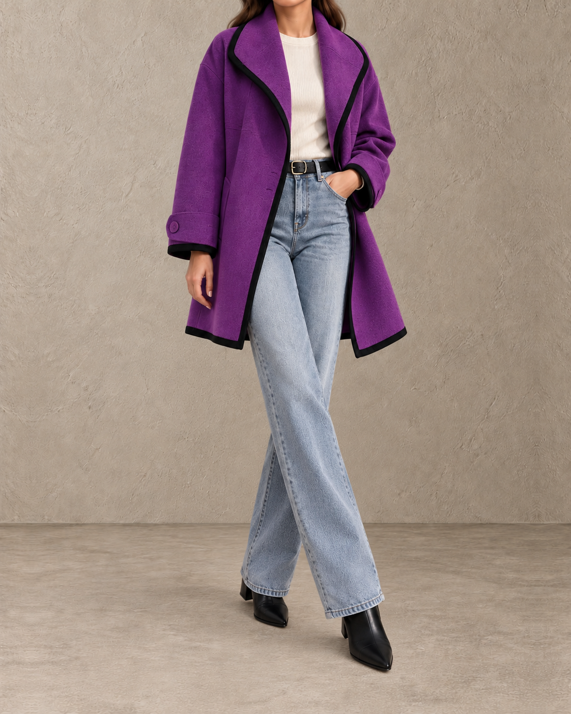 Adeline™ | Wikkeljas met Contrastrand