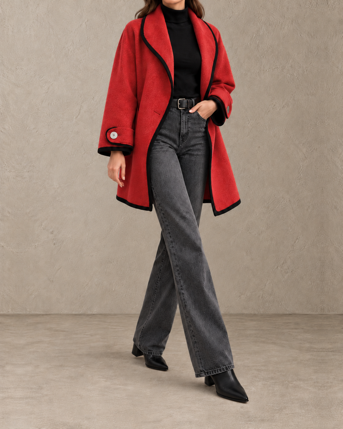 Adeline™ | Wikkeljas met Contrastrand