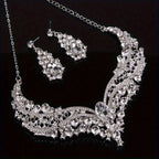 Vespera™ | Crystal Statement Necklace &amp; Earring Set