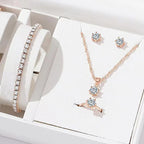 Elara™ | Crystal Solitaire Jewelry Set