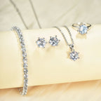 Elara™ | Crystal Solitaire Jewelry Set