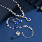 Evelisse™ | 4-delige Blauwe Kristallen Sieradenset