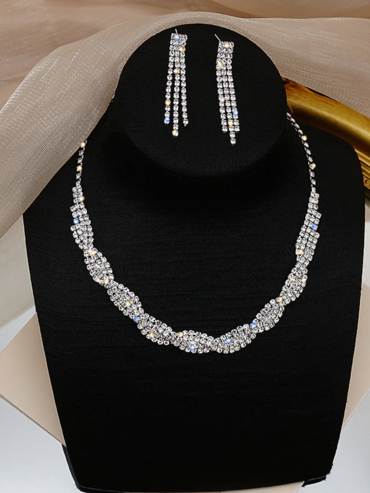 Celestine™ | Kristallen Ketting-, Oorbellen- & Armbandset