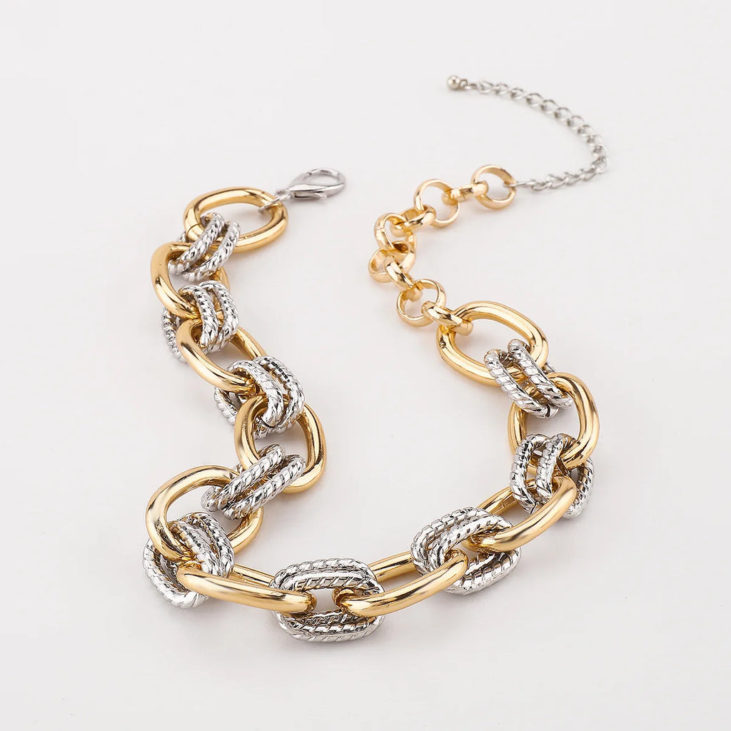 Aurevia™ | Two-Tone Statement Link Bracelet