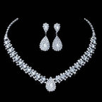 Celestia™ | Crystal Cascade Necklace &amp; Earring Set