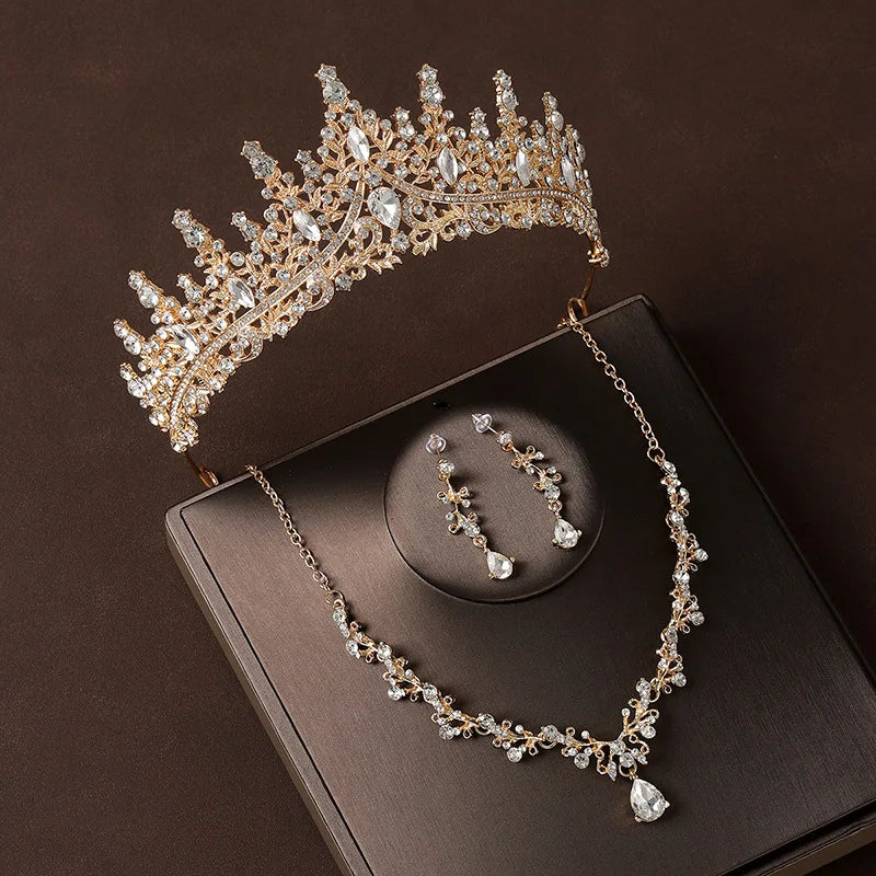 Liora™ | Crystal Vine Necklace &amp; Earring Set