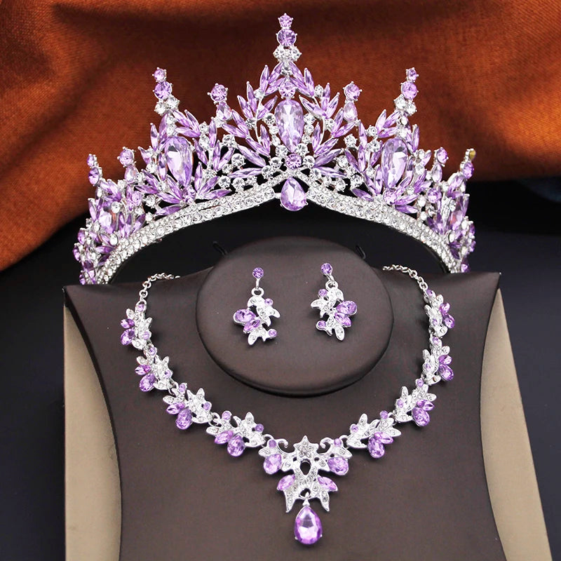 Aurielle™ | Crystal Tiara, Necklace &amp; Earring Set