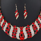 Solara™ | Champagne Kristallen Ketting- & Oorbellenset
