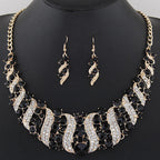 Solara™ | Champagne Kristallen Ketting- & Oorbellenset
