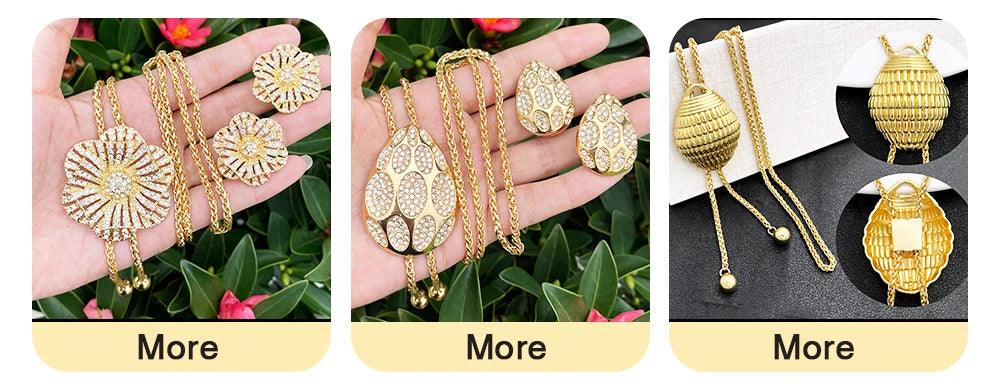Marcelline™ | Ornate Gold-Tone 4-Piece Jewelry Set