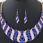 Solara™ | Champagne Kristallen Ketting- & Oorbellenset