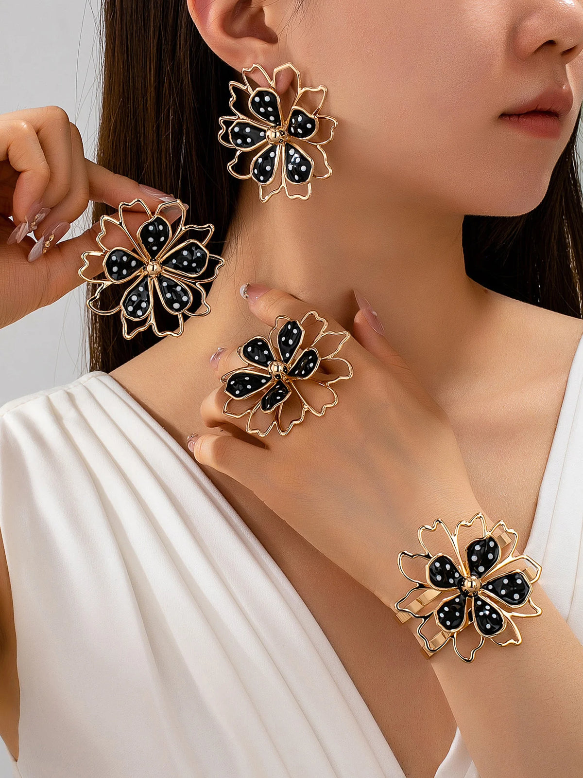 Florienne™ | Statement Sieradenset met Bloemen