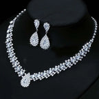 Celestia™ | Crystal Cascade Necklace &amp; Earring Set