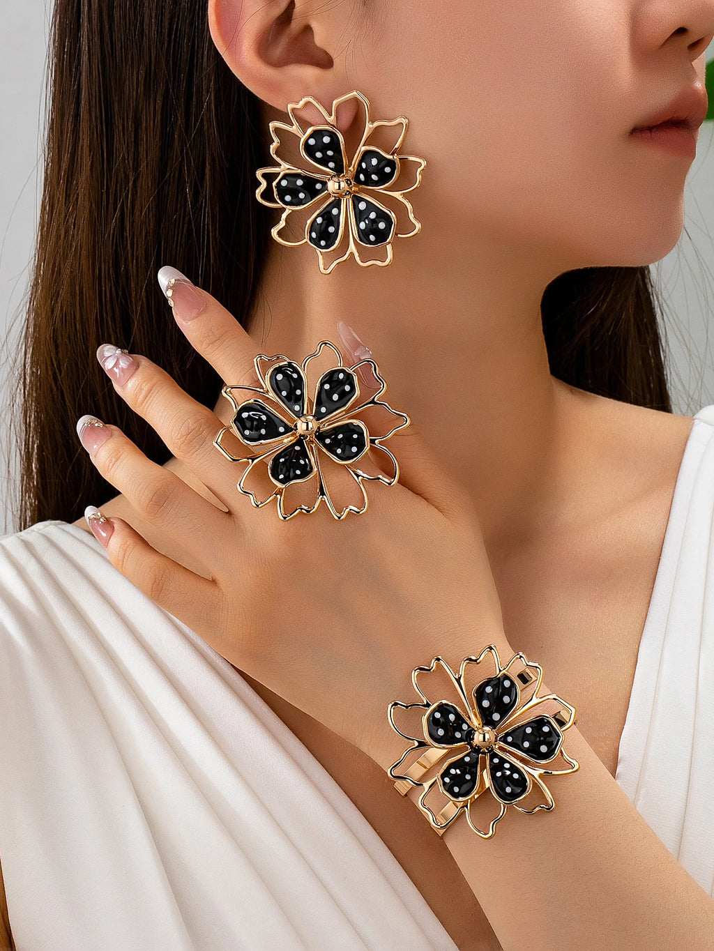 Florienne™ | Statement Sieradenset met Bloemen