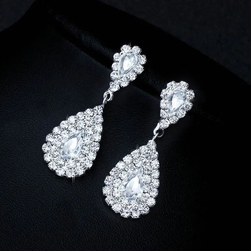 Celestia™ | Crystal Cascade Necklace &amp; Earring Set