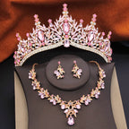 Aurielle™ | Crystal Tiara, Necklace &amp; Earring Set