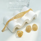 Marcelline™ | Ornate Gold-Tone 4-Piece Jewelry Set