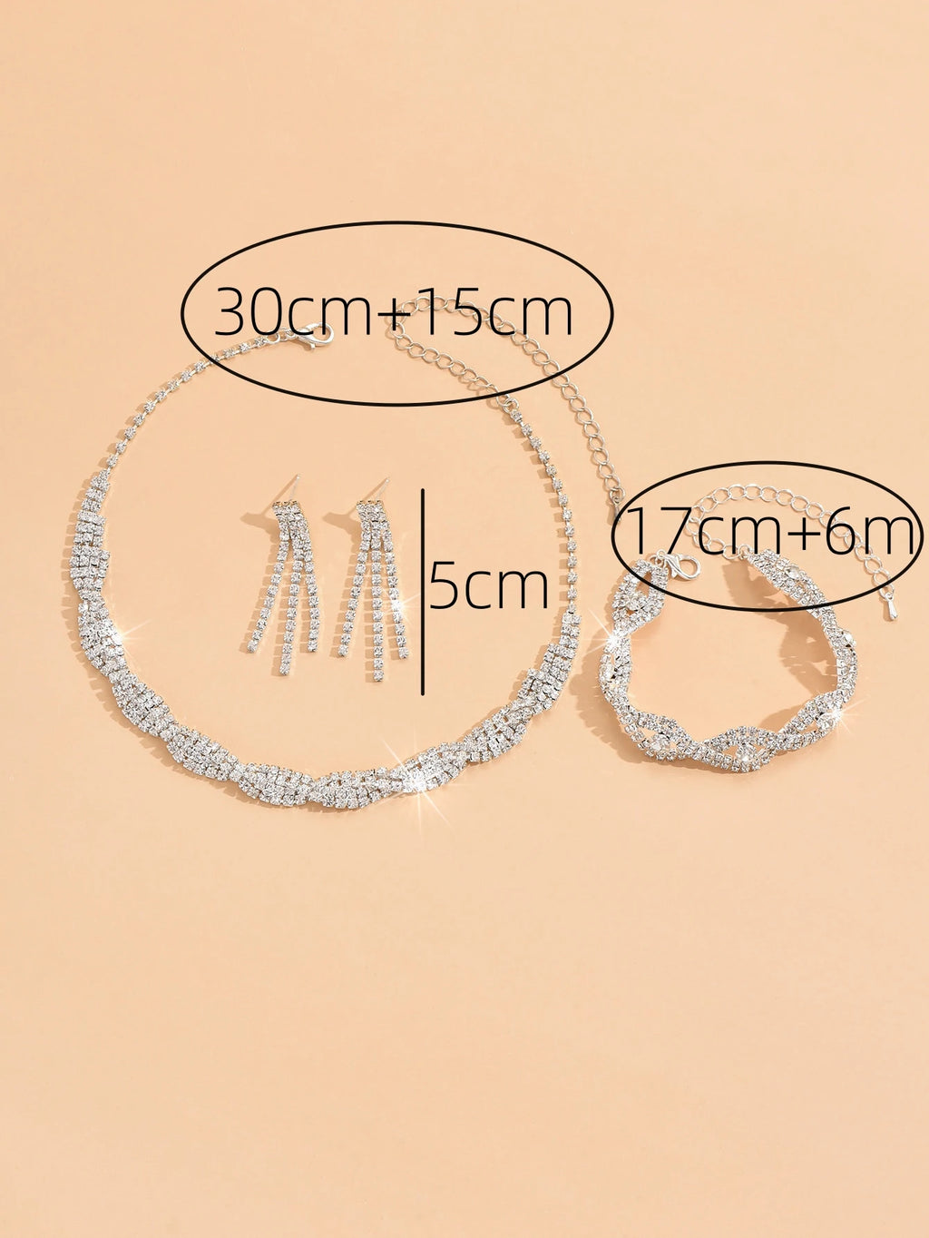 Celestine™ | Kristallen Ketting-, Oorbellen- & Armbandset