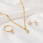 Elara™ | Crystal Solitaire Jewelry Set