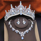 Aurielle™ | Crystal Tiara, Necklace &amp; Earring Set