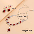 Rubyelle™ | Ketting- & Oorbellenset met Druppelkristal