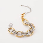 Aurevia™ | Two-Tone Statement Link Bracelet